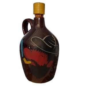 Redware Potter Whiskey Moonshine Jug Mountain Dew Aged in the Woods Japan